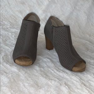 Grey Open toed Booties